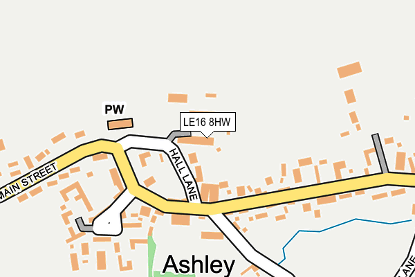 LE16 8HW map - OS OpenMap – Local (Ordnance Survey)