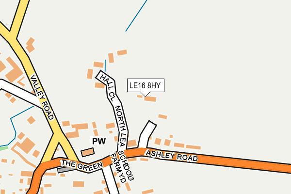 LE16 8HY map - OS OpenMap – Local (Ordnance Survey)