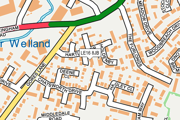 LE16 8JB map - OS OpenMap – Local (Ordnance Survey)
