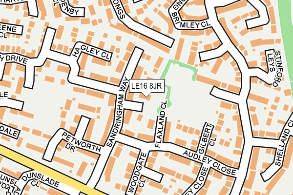 LE16 8JR map - OS OpenMap – Local (Ordnance Survey)