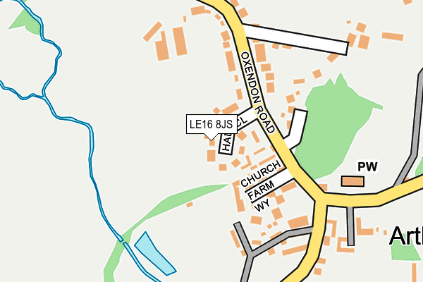 LE16 8JS map - OS OpenMap – Local (Ordnance Survey)