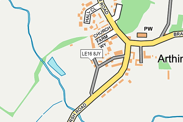 LE16 8JY map - OS OpenMap – Local (Ordnance Survey)