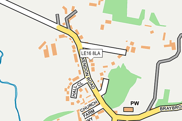 LE16 8LA map - OS OpenMap – Local (Ordnance Survey)