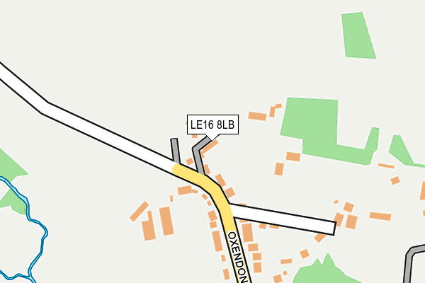 LE16 8LB map - OS OpenMap – Local (Ordnance Survey)