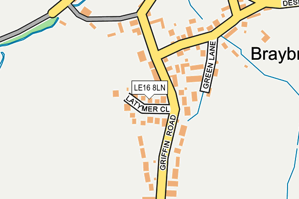 LE16 8LN map - OS OpenMap – Local (Ordnance Survey)