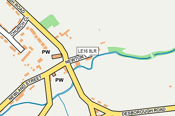 LE16 8LR map - OS OpenMap – Local (Ordnance Survey)