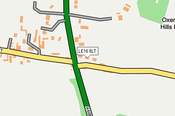 LE16 8LT map - OS OpenMap – Local (Ordnance Survey)