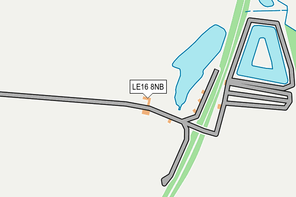 LE16 8NB map - OS OpenMap – Local (Ordnance Survey)