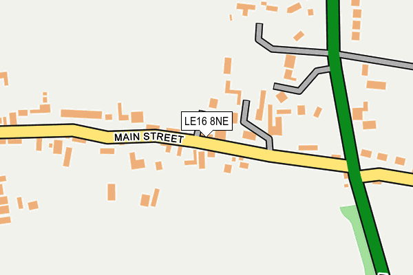 LE16 8NE map - OS OpenMap – Local (Ordnance Survey)