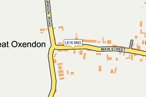 LE16 8NG map - OS OpenMap – Local (Ordnance Survey)