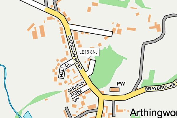 LE16 8NJ map - OS OpenMap – Local (Ordnance Survey)