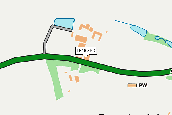 LE16 8PD map - OS OpenMap – Local (Ordnance Survey)