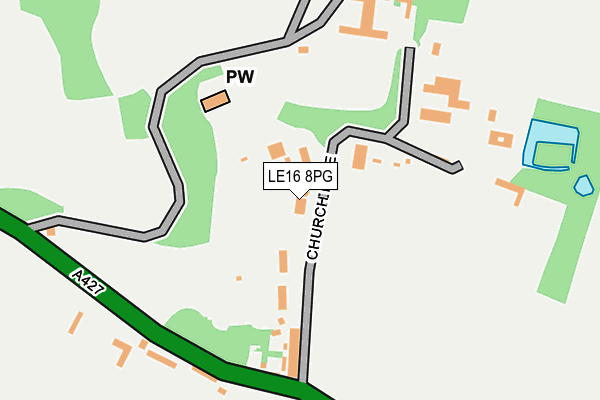 LE16 8PG map - OS OpenMap – Local (Ordnance Survey)
