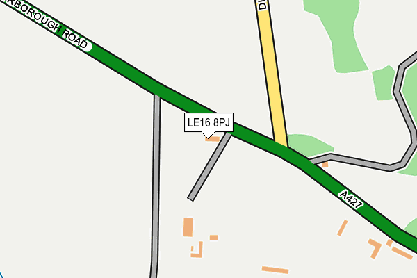 LE16 8PJ map - OS OpenMap – Local (Ordnance Survey)