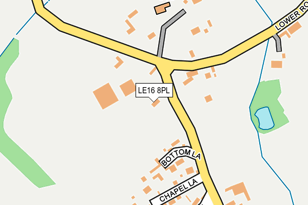 LE16 8PL map - OS OpenMap – Local (Ordnance Survey)