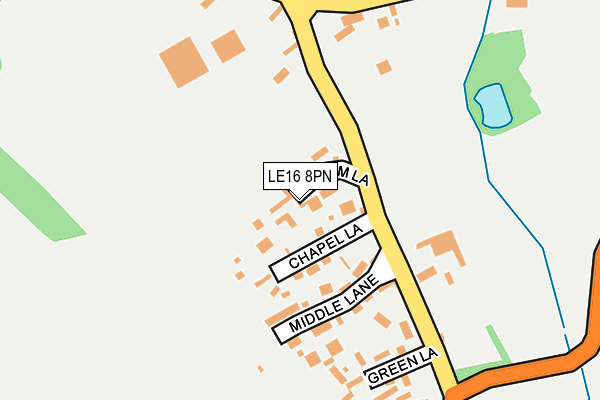 LE16 8PN map - OS OpenMap – Local (Ordnance Survey)