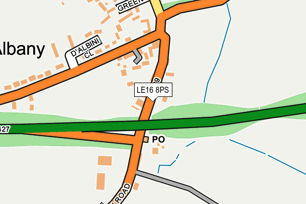 LE16 8PS map - OS OpenMap – Local (Ordnance Survey)