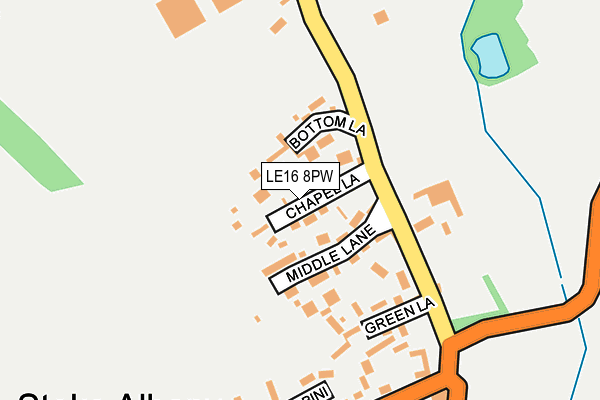 LE16 8PW map - OS OpenMap – Local (Ordnance Survey)