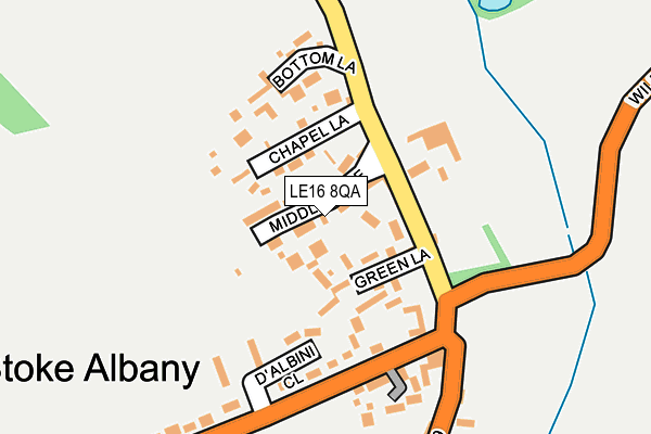 LE16 8QA map - OS OpenMap – Local (Ordnance Survey)