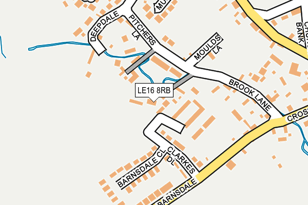 LE16 8RB map - OS OpenMap – Local (Ordnance Survey)