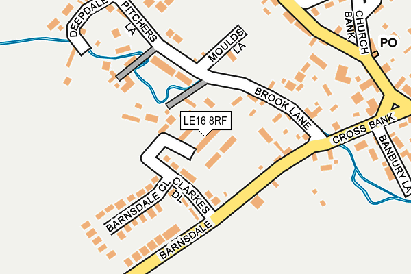 LE16 8RF map - OS OpenMap – Local (Ordnance Survey)