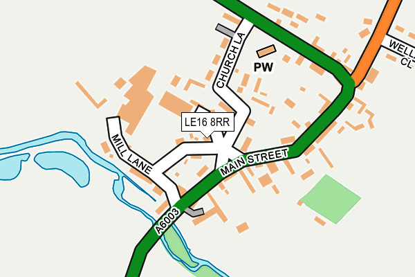 LE16 8RR map - OS OpenMap – Local (Ordnance Survey)