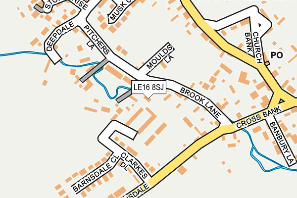 LE16 8SJ map - OS OpenMap – Local (Ordnance Survey)