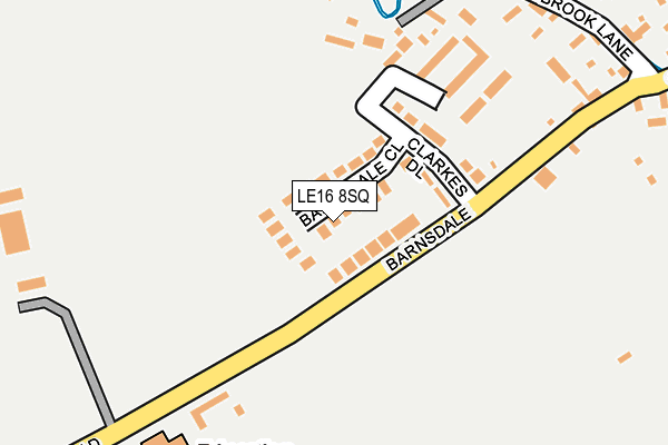 LE16 8SQ map - OS OpenMap – Local (Ordnance Survey)