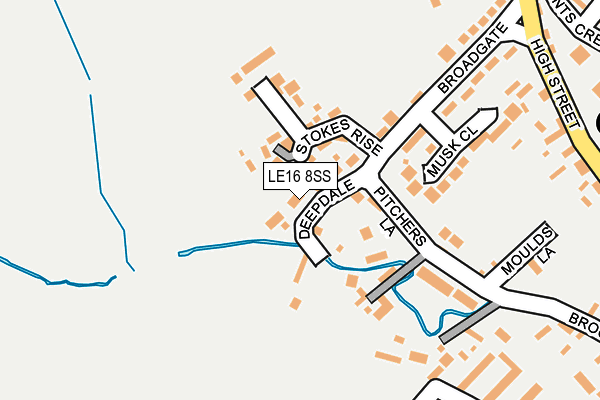 LE16 8SS map - OS OpenMap – Local (Ordnance Survey)