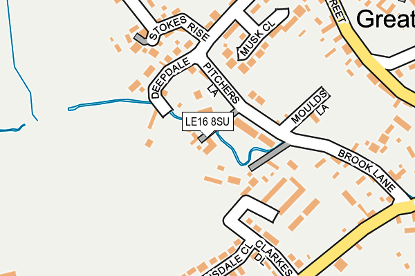 LE16 8SU map - OS OpenMap – Local (Ordnance Survey)