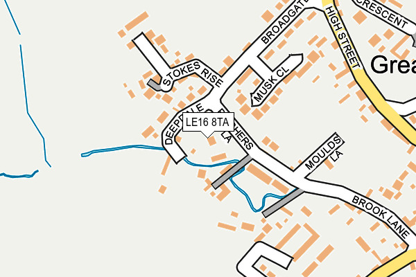 LE16 8TA map - OS OpenMap – Local (Ordnance Survey)