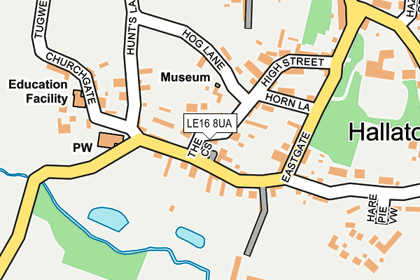 LE16 8UA map - OS OpenMap – Local (Ordnance Survey)