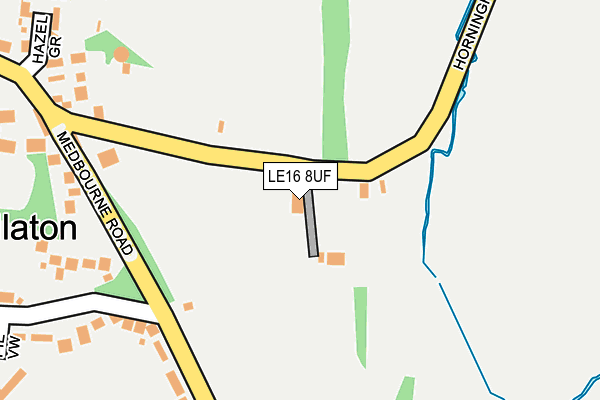 LE16 8UF map - OS OpenMap – Local (Ordnance Survey)