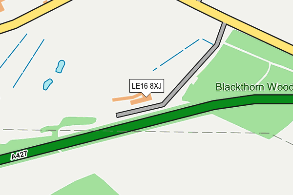 LE16 8XJ map - OS OpenMap – Local (Ordnance Survey)