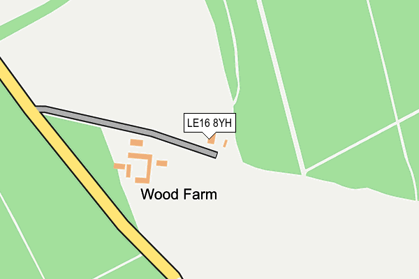 LE16 8YH map - OS OpenMap – Local (Ordnance Survey)