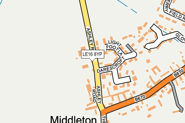 LE16 8YP map - OS OpenMap – Local (Ordnance Survey)