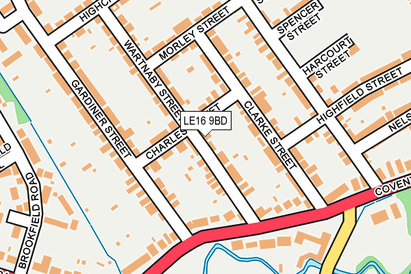 LE16 9BD map - OS OpenMap – Local (Ordnance Survey)