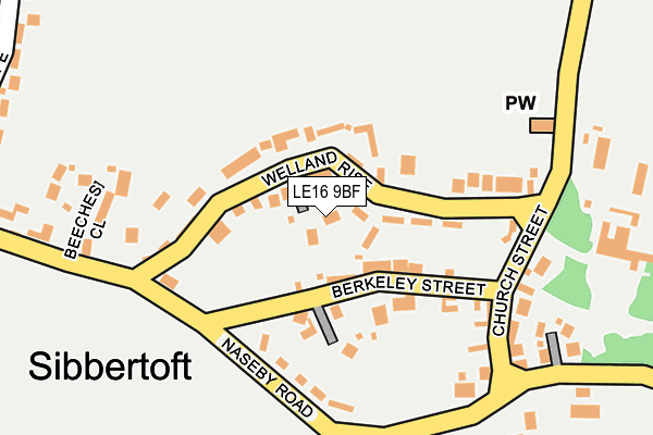 LE16 9BF map - OS OpenMap – Local (Ordnance Survey)