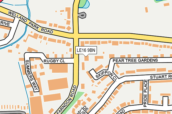 LE16 9BN map - OS OpenMap – Local (Ordnance Survey)