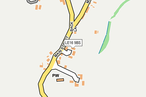 LE16 9BS map - OS OpenMap – Local (Ordnance Survey)