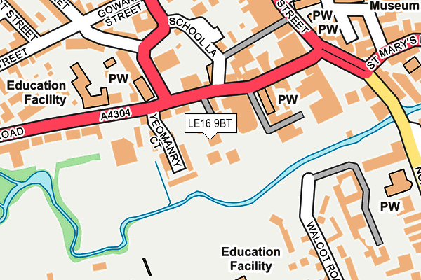 LE16 9BT map - OS OpenMap – Local (Ordnance Survey)