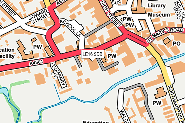 LE16 9DB map - OS OpenMap – Local (Ordnance Survey)