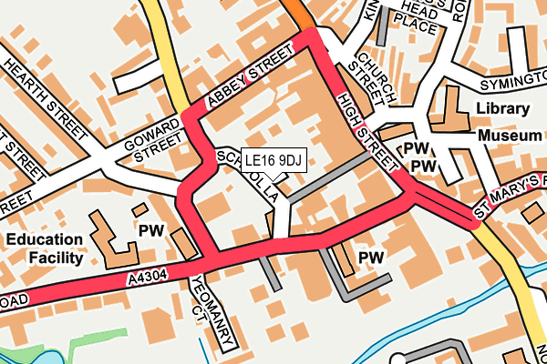 LE16 9DJ map - OS OpenMap – Local (Ordnance Survey)