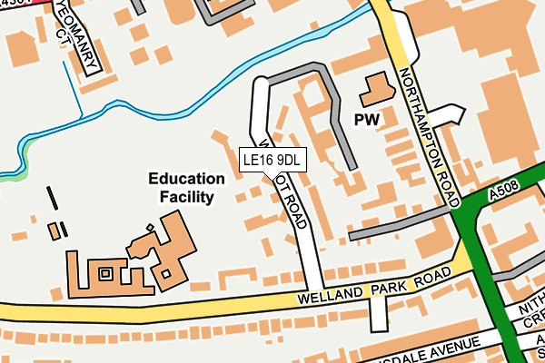 LE16 9DL map - OS OpenMap – Local (Ordnance Survey)