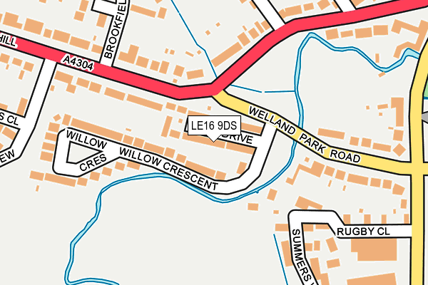 LE16 9DS map - OS OpenMap – Local (Ordnance Survey)