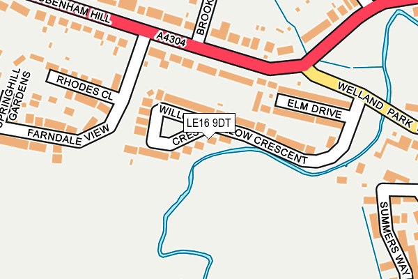 LE16 9DT map - OS OpenMap – Local (Ordnance Survey)