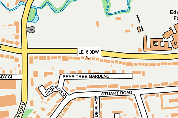 LE16 9DW map - OS OpenMap – Local (Ordnance Survey)