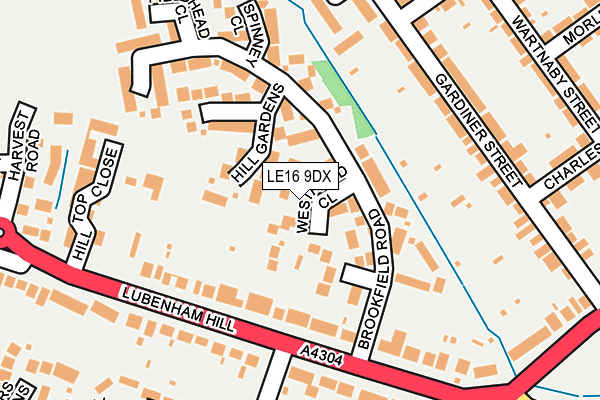 LE16 9DX map - OS OpenMap – Local (Ordnance Survey)
