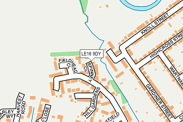 LE16 9DY map - OS OpenMap – Local (Ordnance Survey)