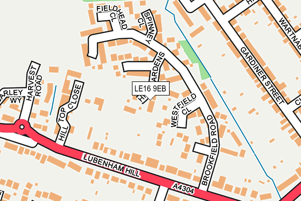 LE16 9EB map - OS OpenMap – Local (Ordnance Survey)